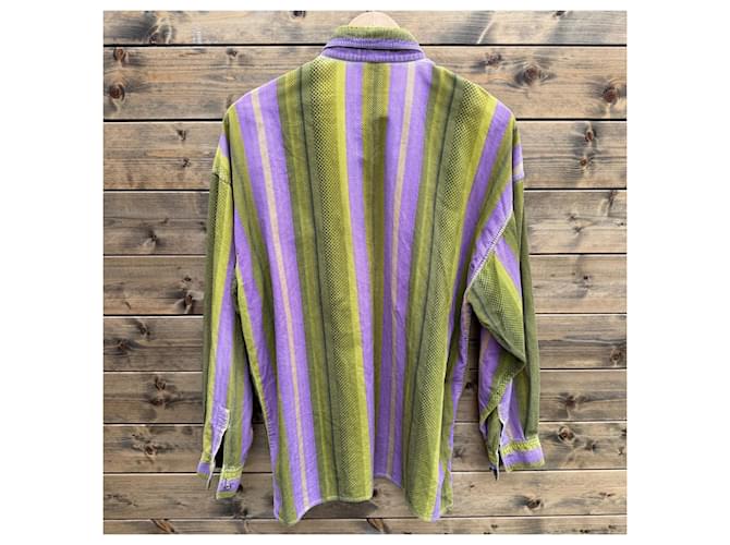 Camicia a righe Gianni Versace Verde Porpora - vista 2