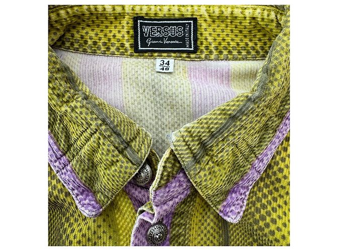 Camicia a righe Gianni Versace Verde Porpora - vista 3