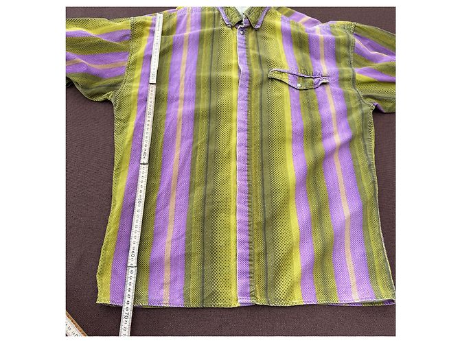 Camicia a righe Gianni Versace Verde Porpora - vista 9