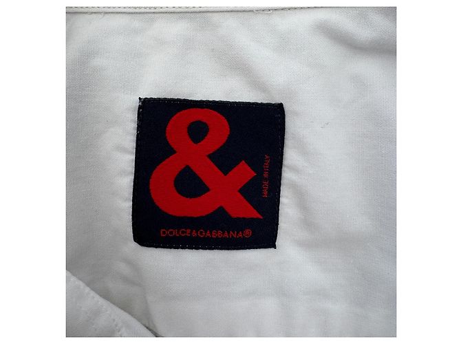 Camicia Dolce & Gabbana in cotone bianco con stampa grafica Multicolore - vista 4