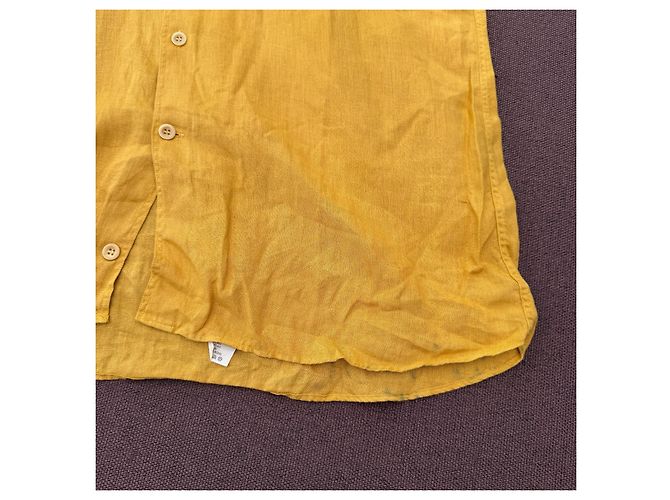 Missoni Uomo Camicia in lino gialla Giallo - vista 5