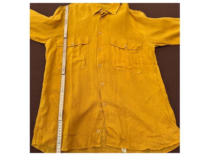 Missoni Uomo Camicia in lino gialla Giallo - vista 7