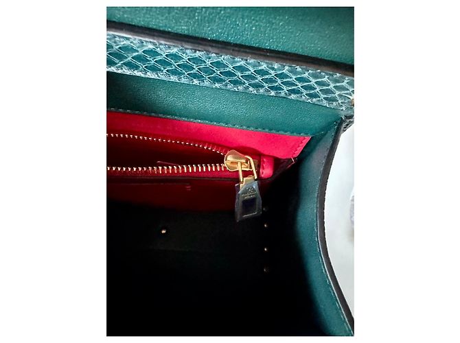 Valentino Garavani Handtasche aus blauer Pythonhaut - Ansicht 13