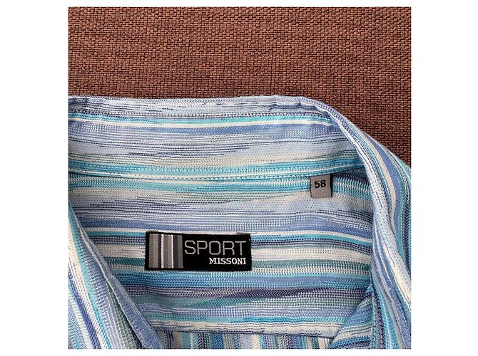 Camicia Sport Missoni Uomo a Righe Blu - vista 3