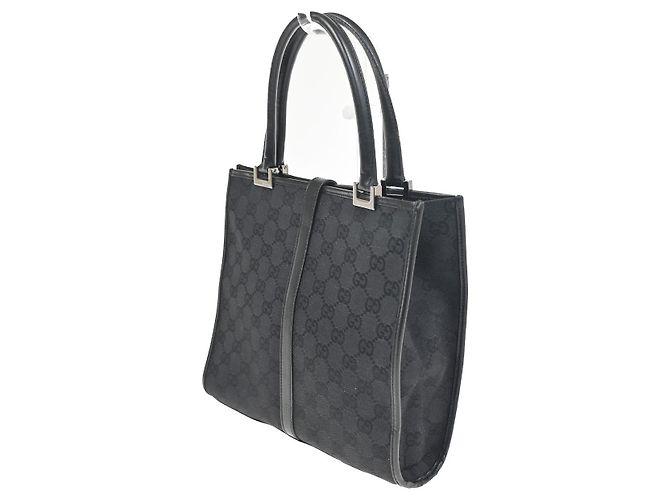 Borsa Tote Gucci Jackie GG Canvas e pelle Small Nero - vista 4