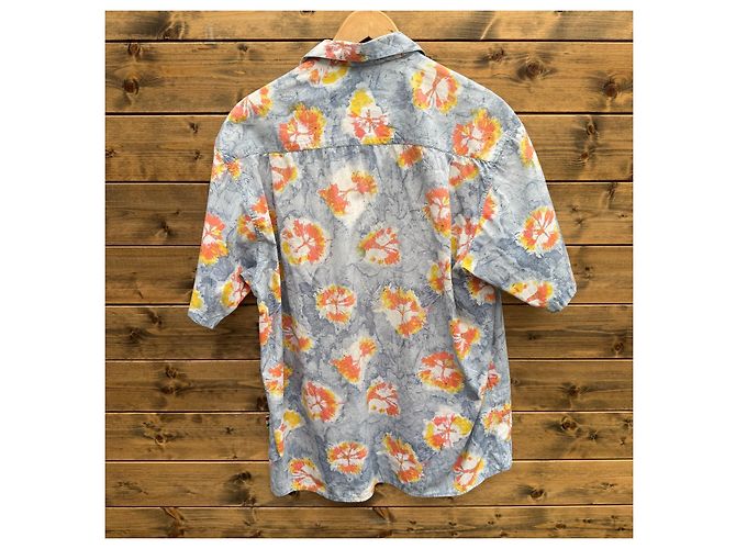 Camicia Moschino Jeans a maniche corte stampa floreale Multicolore Arancione Grigio Giallo - vista 3