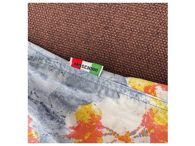Camicia Moschino Jeans a maniche corte stampa floreale Multicolore Arancione Grigio Giallo - vista 4