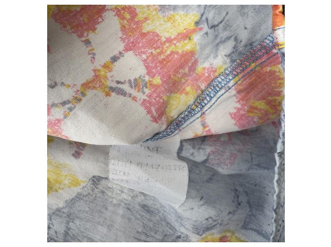 Camicia Moschino Jeans a maniche corte stampa floreale Multicolore Arancione Grigio Giallo - vista 5