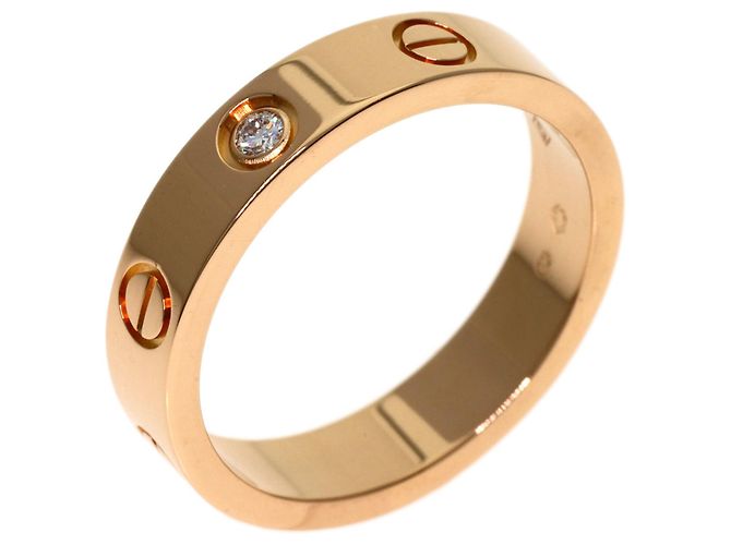 Anello Mini Love di Cartier in oro rosa - vista 2