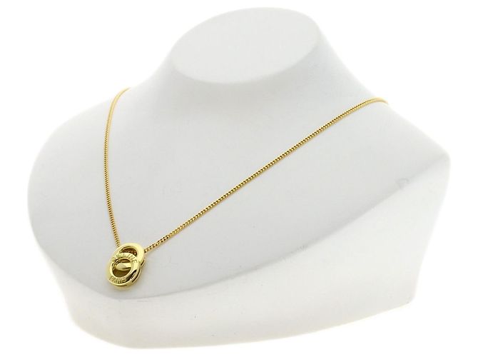 Céline Collana Double Circle Celine in oro giallo 18K - vista 4