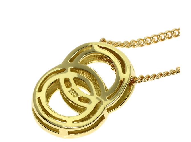 Céline Collana Double Circle Celine in oro giallo 18K - vista 5