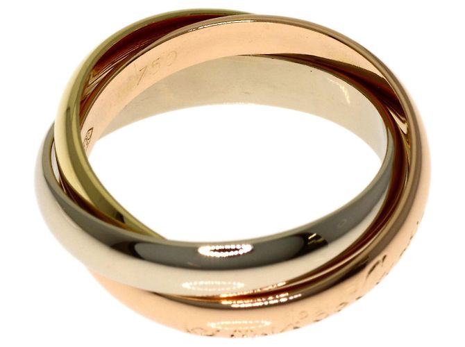 Anello Trinity Cartier in oro rosa bianco e giallo - vista 3