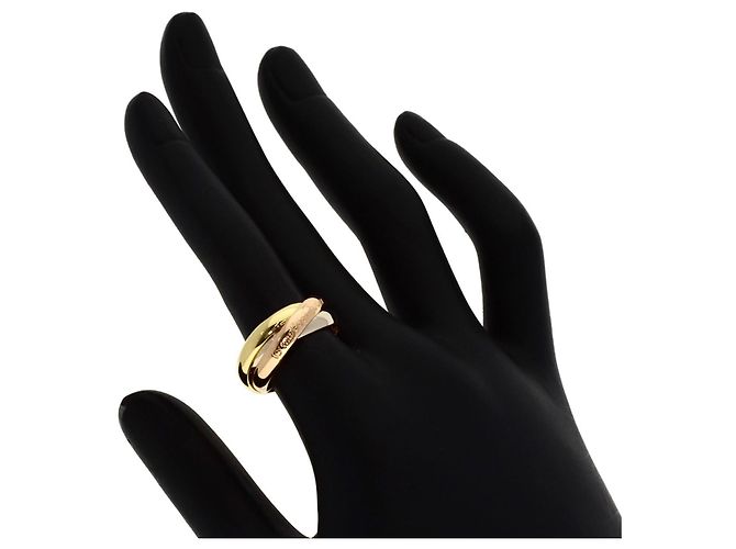 Anello Trinity Cartier in oro rosa bianco e giallo - vista 4