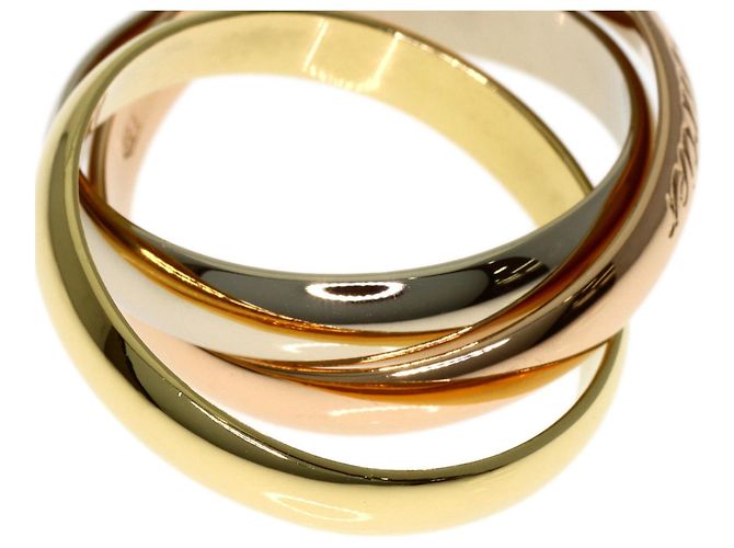 Anello Trinity Cartier in oro rosa bianco e giallo - vista 5