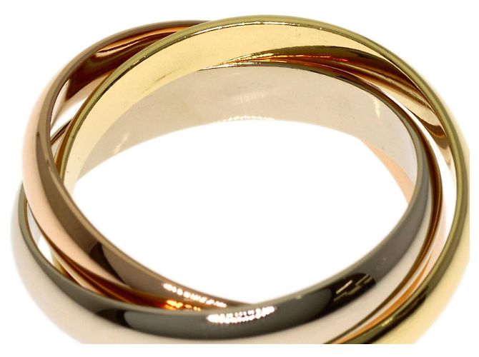 Anello Trinity Cartier in oro rosa bianco e giallo - vista 6
