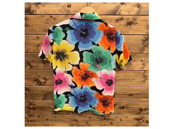Love Moschino Camicia a maniche corte floreale Nero Rosa Blu Multicolore Verde Arancione Giallo - vista 2