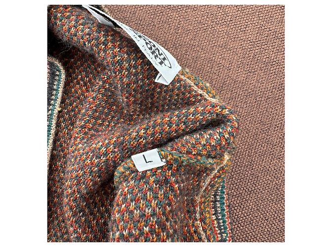 Missoni Sport Cardigan geometrisches Muster Multicolor Braun Schwarz Rot Mehrfarben Grün Grau Gelb - Ansicht 4