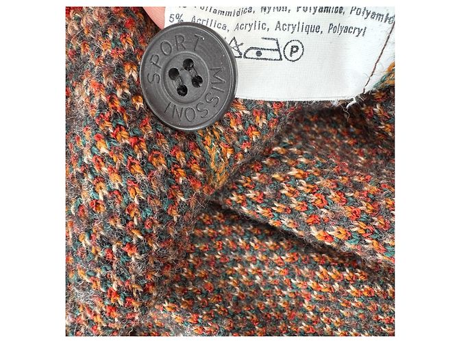 Missoni Sport Cardigan geometrisches Muster Multicolor Braun Schwarz Rot Mehrfarben Grün Grau Gelb - Ansicht 6