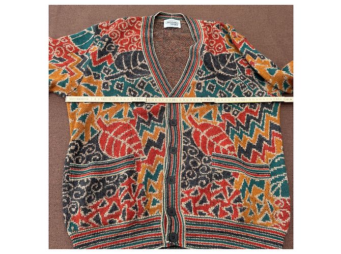 Missoni Sport Cardigan geometrisches Muster Multicolor Braun Schwarz Rot Mehrfarben Grün Grau Gelb - Ansicht 7