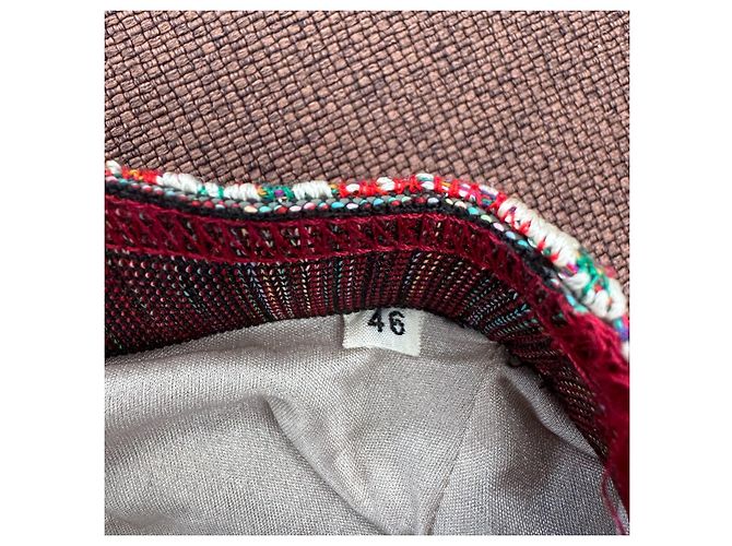 Missoni Multicolor Zigzag Patterned Midi Skirt Brown White Red Multiple colors Green Purple - view 6