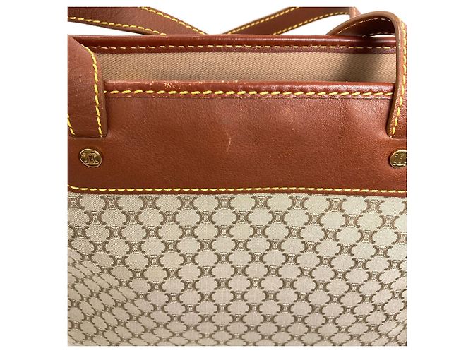 Céline Celine Handtasche aus Macadam-Muster Canvas Braun - Ansicht 12
