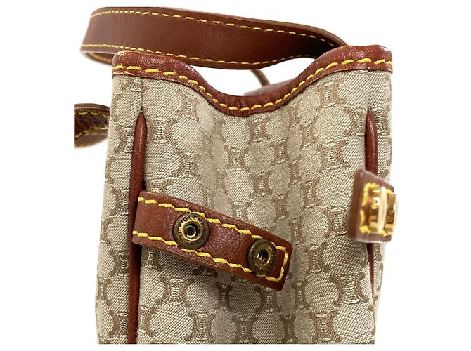 Céline Celine Handtasche aus Macadam-Muster Canvas Braun - Ansicht 15