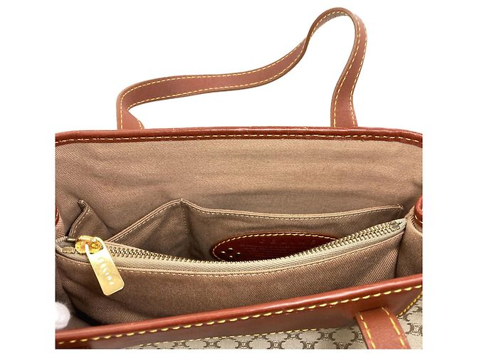 Céline Celine Handtasche aus Macadam-Muster Canvas Braun - Ansicht 8