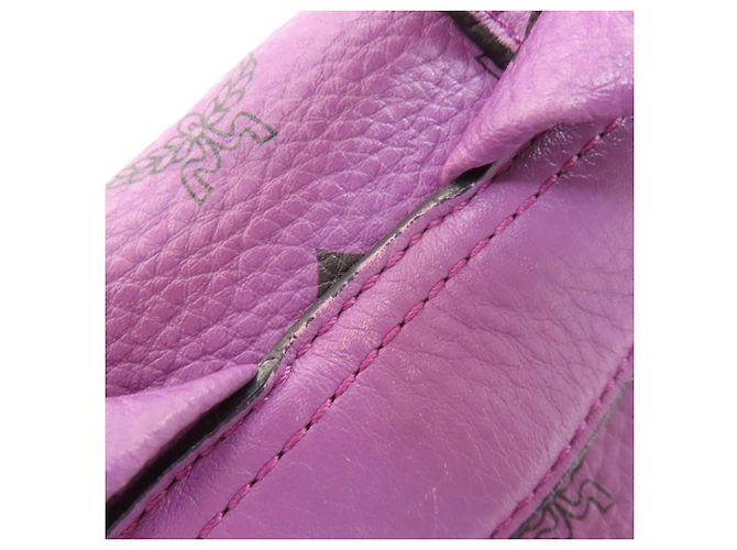 Zaino in PVC viola da donna MCM Porpora - vista 10
