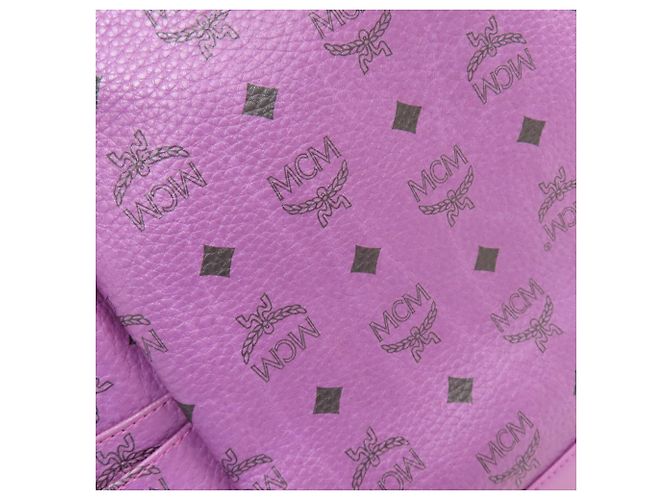 Zaino in PVC viola da donna MCM Porpora - vista 11