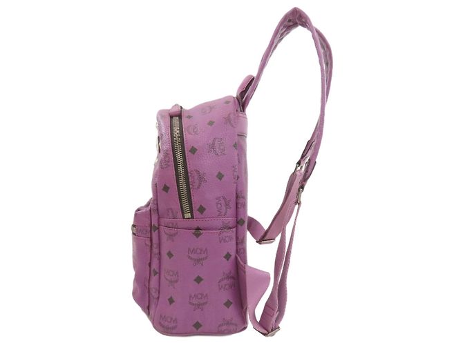 Zaino in PVC viola da donna MCM Porpora - vista 3