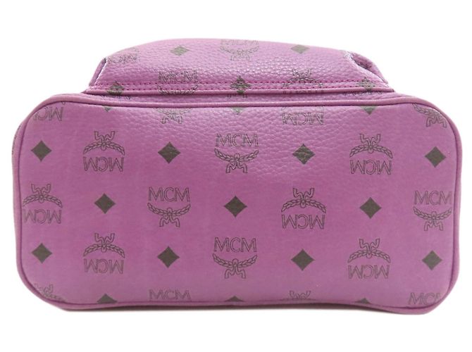 Zaino in PVC viola da donna MCM Porpora - vista 4