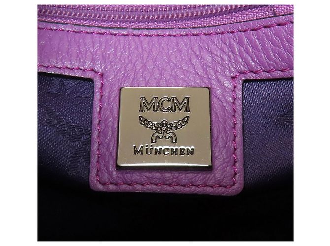 Zaino in PVC viola da donna MCM Porpora - vista 6