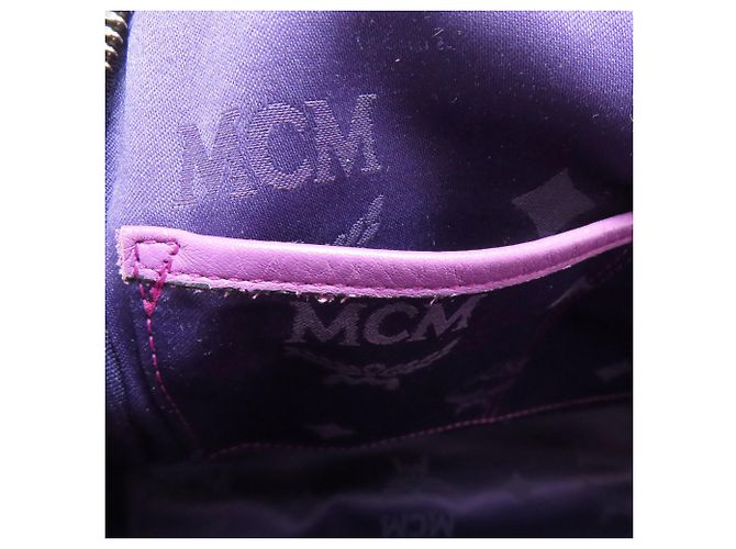 Zaino in PVC viola da donna MCM Porpora - vista 8