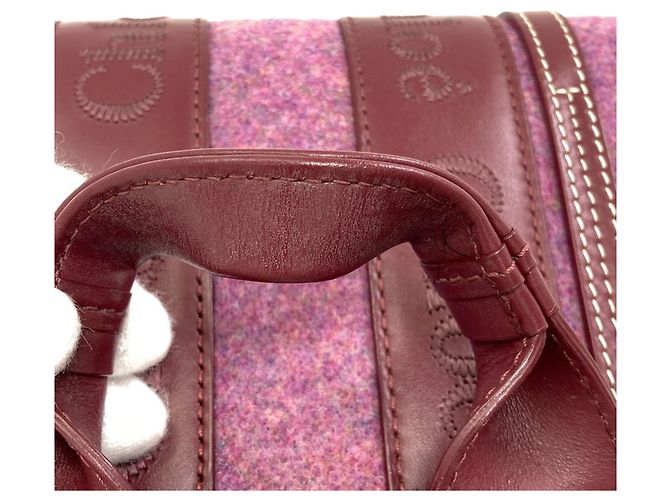 Borsa 2-Way Chloé Woody Mini Rosa Bordò - vista 11