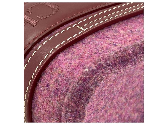Borsa 2-Way Chloé Woody Mini Rosa Bordò - vista 12