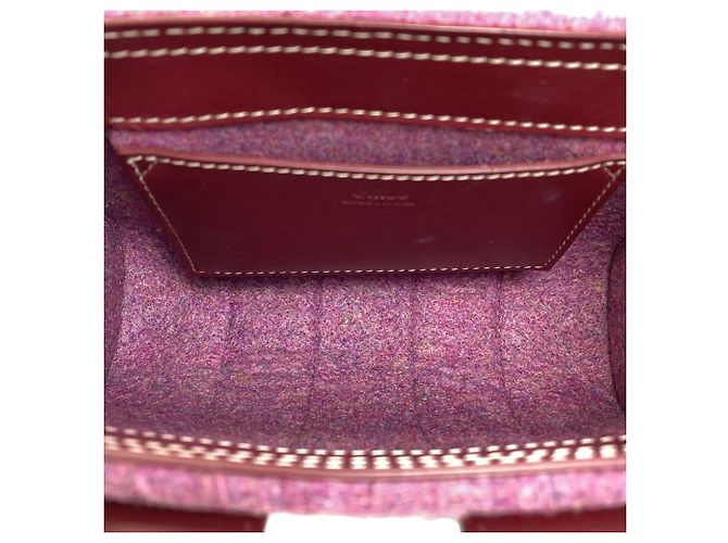 Borsa 2-Way Chloé Woody Mini Rosa Bordò - vista 5