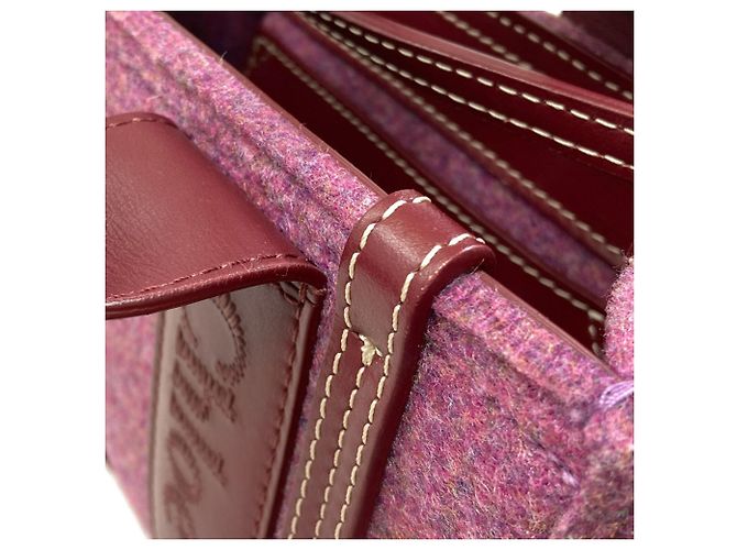 Borsa 2-Way Chloé Woody Mini Rosa Bordò - vista 9