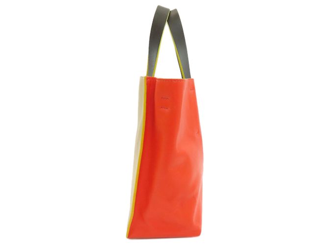 Borsa a 2 vie in pelle Marni Rosso Beige - vista 2