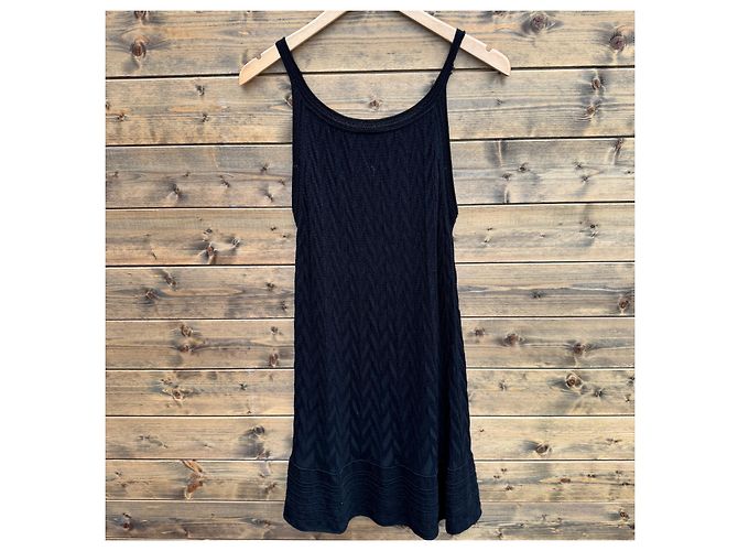 M Missoni Strickkleid Schwarz Chevron - Ansicht 2