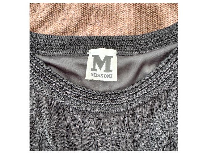 M Missoni Strickkleid Schwarz Chevron - Ansicht 3