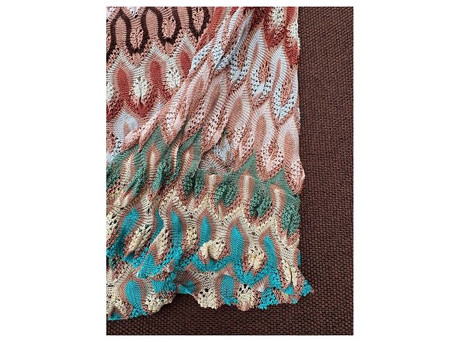 Top de punto Missoni multicolor Castaño Blanco Beige Verde Azul claro - vista 4