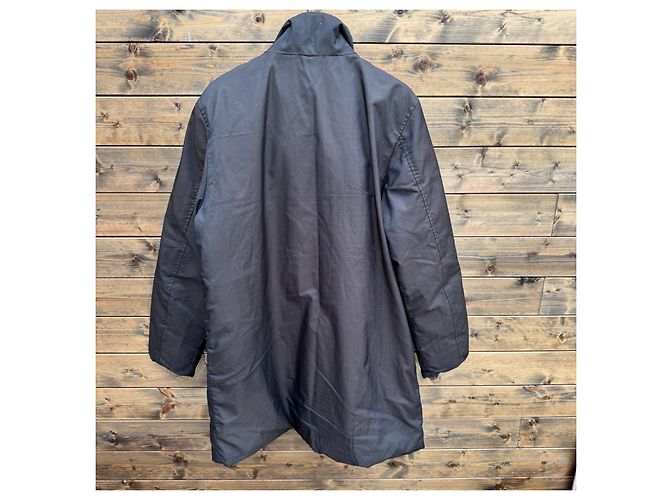 Piumino lungo Moncler Uomo - Blu scuro Nero Blu navy - vista 2