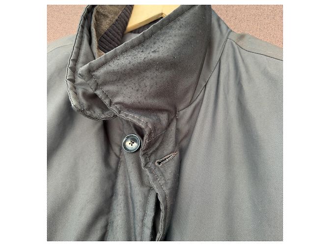 Piumino lungo Moncler Uomo - Blu scuro Nero Blu navy - vista 3