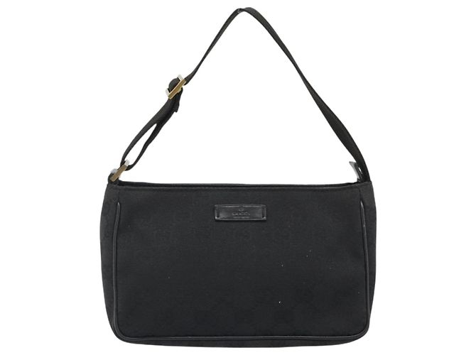 Borsa GUCCI GG Canvas Nera Oro 106644 Auth mr2539A Nero D'oro - vista 13
