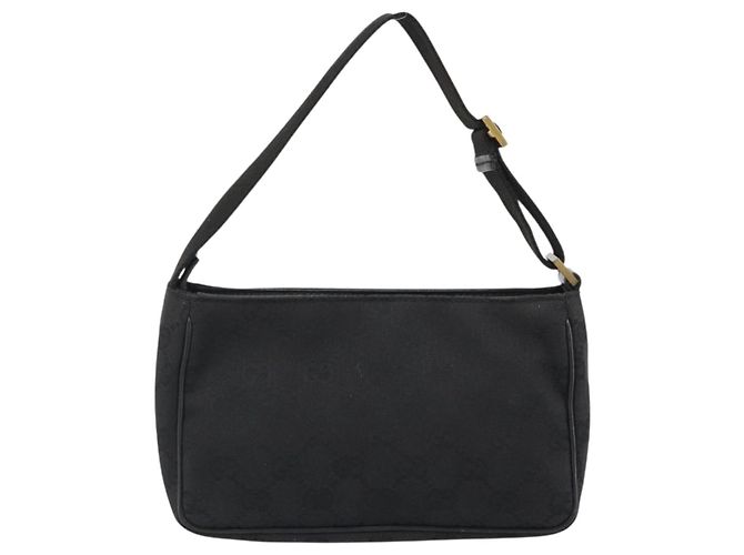 Borsa GUCCI GG Canvas Nera Oro 106644 Auth mr2539A Nero D'oro - vista 2
