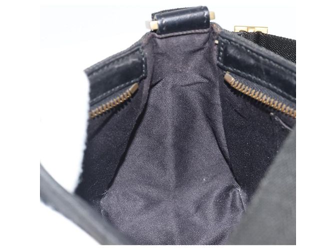 Borsa GUCCI GG Canvas Nera Oro 106644 Auth mr2539A Nero D'oro - vista 20