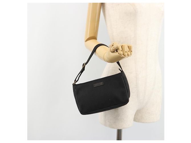 Borsa GUCCI GG Canvas Nera Oro 106644 Auth mr2539A Nero D'oro - vista 22