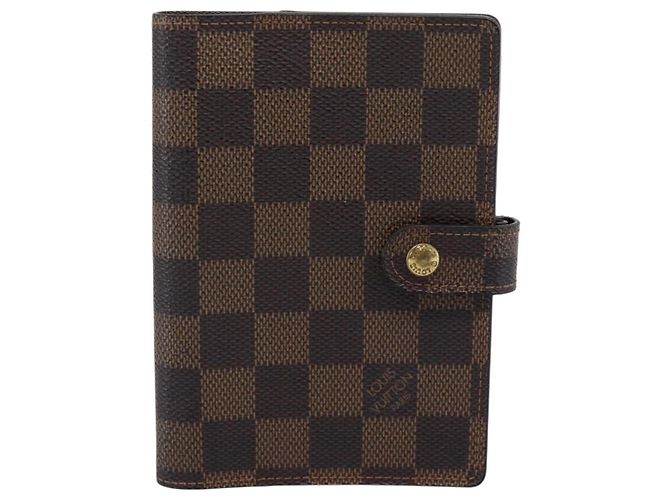 LOUIS VUITTON Damier Ebene Agenda PM Day Planner Cover R20700 LV Auth BA13650 - vista 13