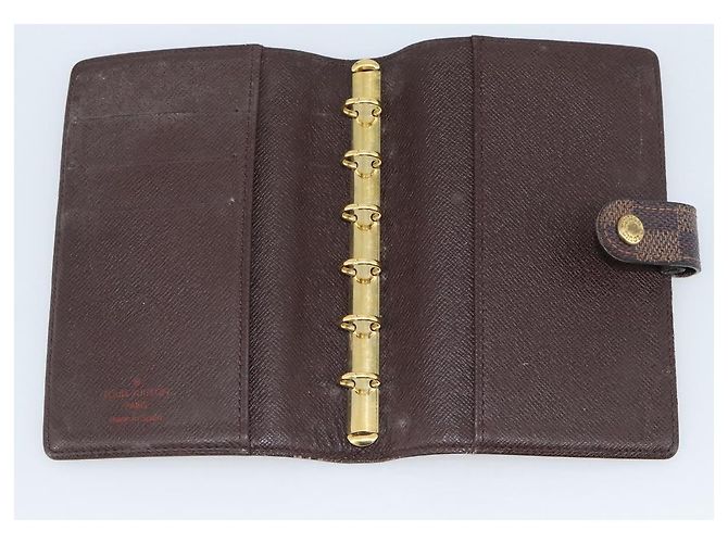 LOUIS VUITTON Damier Ebene Agenda PM Day Planner Cover R20700 LV Auth BA13650 - vista 8