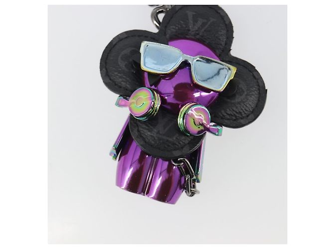 LOUIS VUITTON Monogram Eclipse Vivienne DJ Bag Charm M69479 LV Auth 187425SAM Porpora Monogramma - vista 4
